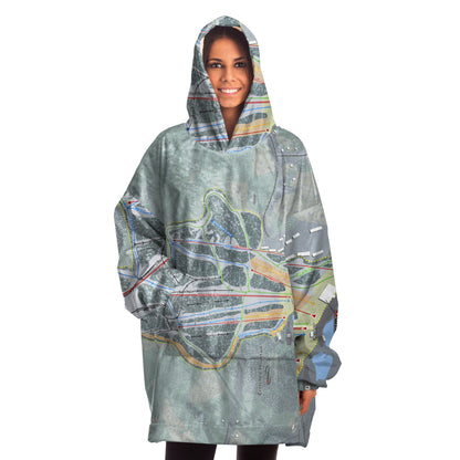 Crotched Mountain, New Hampshire Ski Trail Map - Snug Hoodie - Powderaddicts