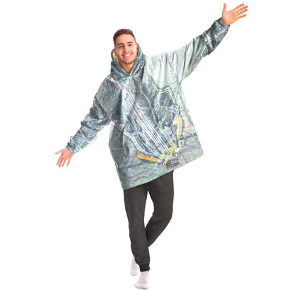 Bigrock Mountain, Maine Ski Trail Map - Snug Hoodie