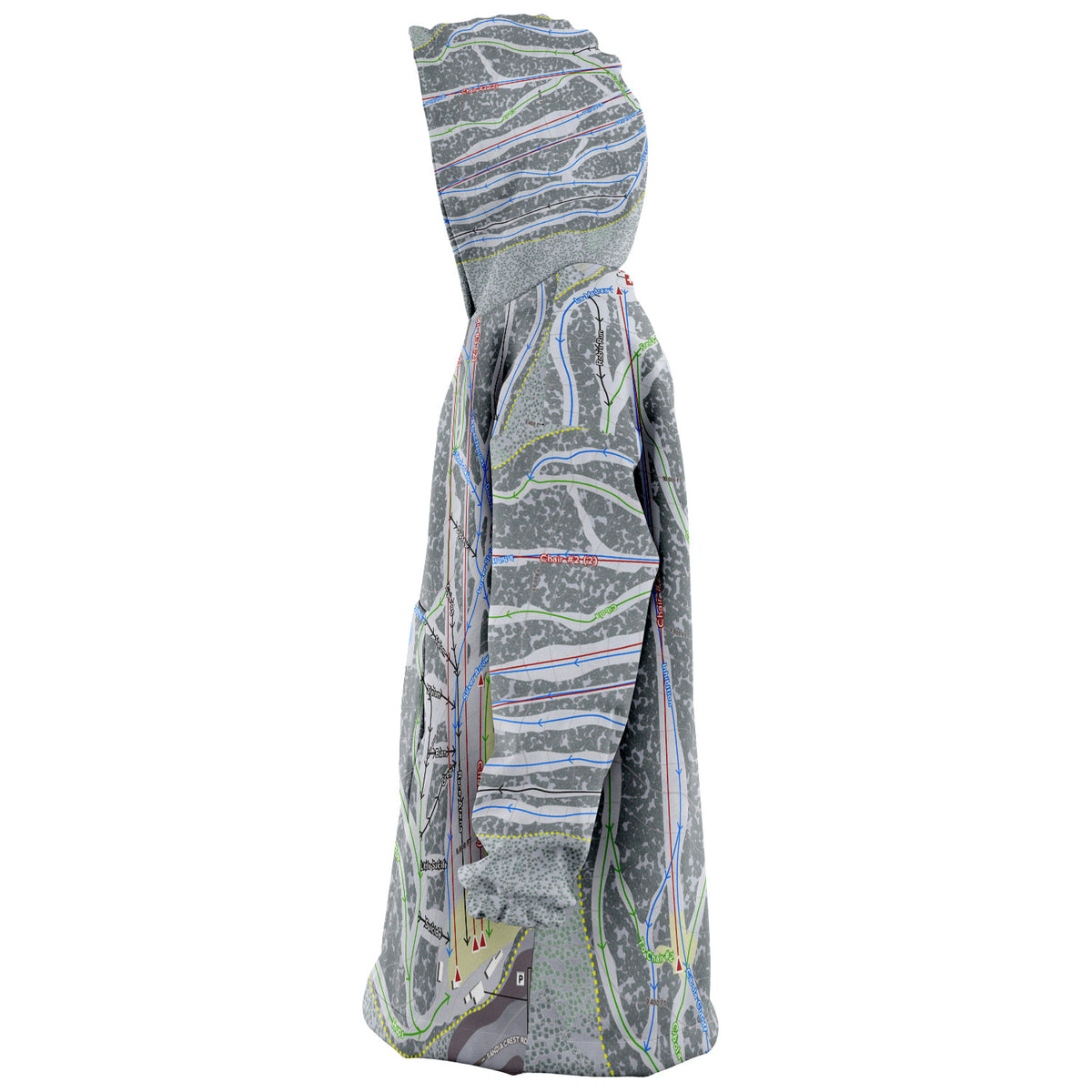 Sandia Peak, New Mexico Ski Trail Map - Snug Hoodie