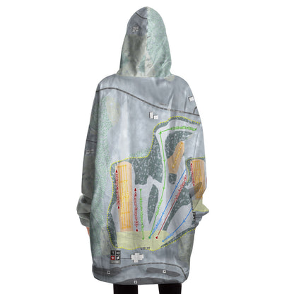 Boyce Park, Pennsylvania Ski Trail Map Snug Hoodie - Powderaddicts