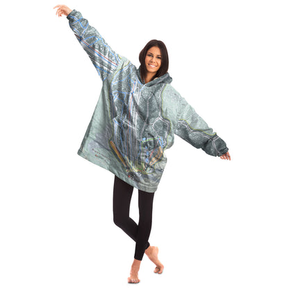 Bigrock Mountain, Maine Ski Trail Map - Snug Hoodie