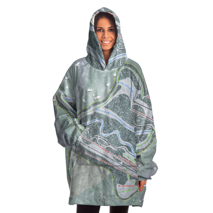 Otis Ridge, Massachusetts Ski Trail Map Snug Hoodie