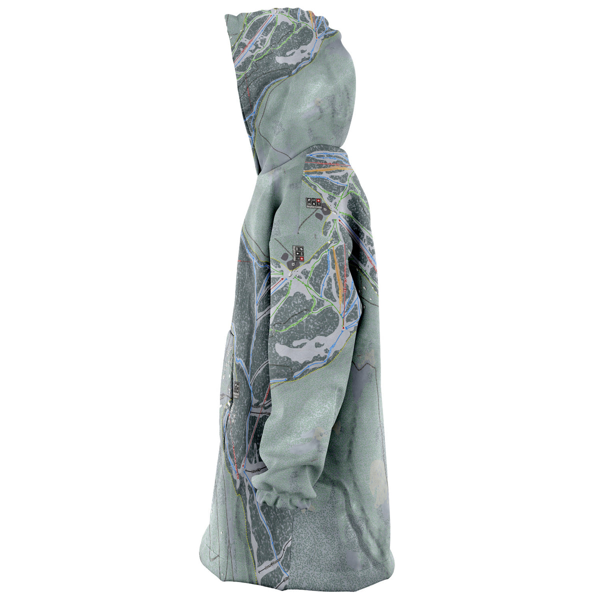 Eagle Point, Utah Ski Trail Map - Snug Hoodie