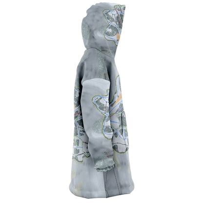 Magic Mountain, Idaho Ski Trail Map Snug Hoodie - Powderaddicts