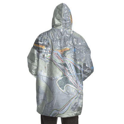 Beech Mountain, North Carolina Ski Trail Map Snug Hoodie - Powderaddicts