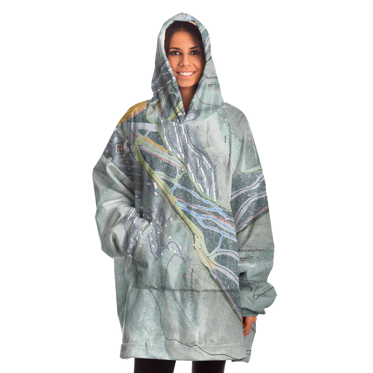 Massanutten, Virginia Ski Trail Map - Snug Hoodie