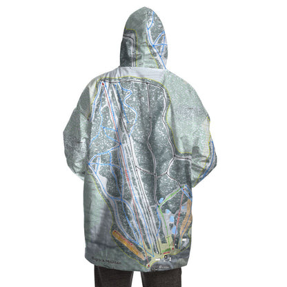 Bigrock Mountain, Maine Ski Trail Map - Snug Hoodie