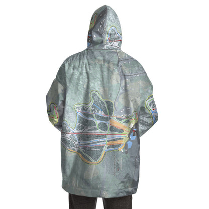 Crotched Mountain, New Hampshire Ski Trail Map - Snug Hoodie - Powderaddicts