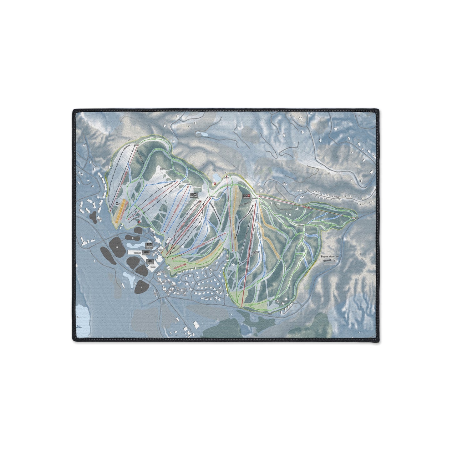 Boyne Mountain, Michigan Ski Resort Map Heavy Duty Floor Mat