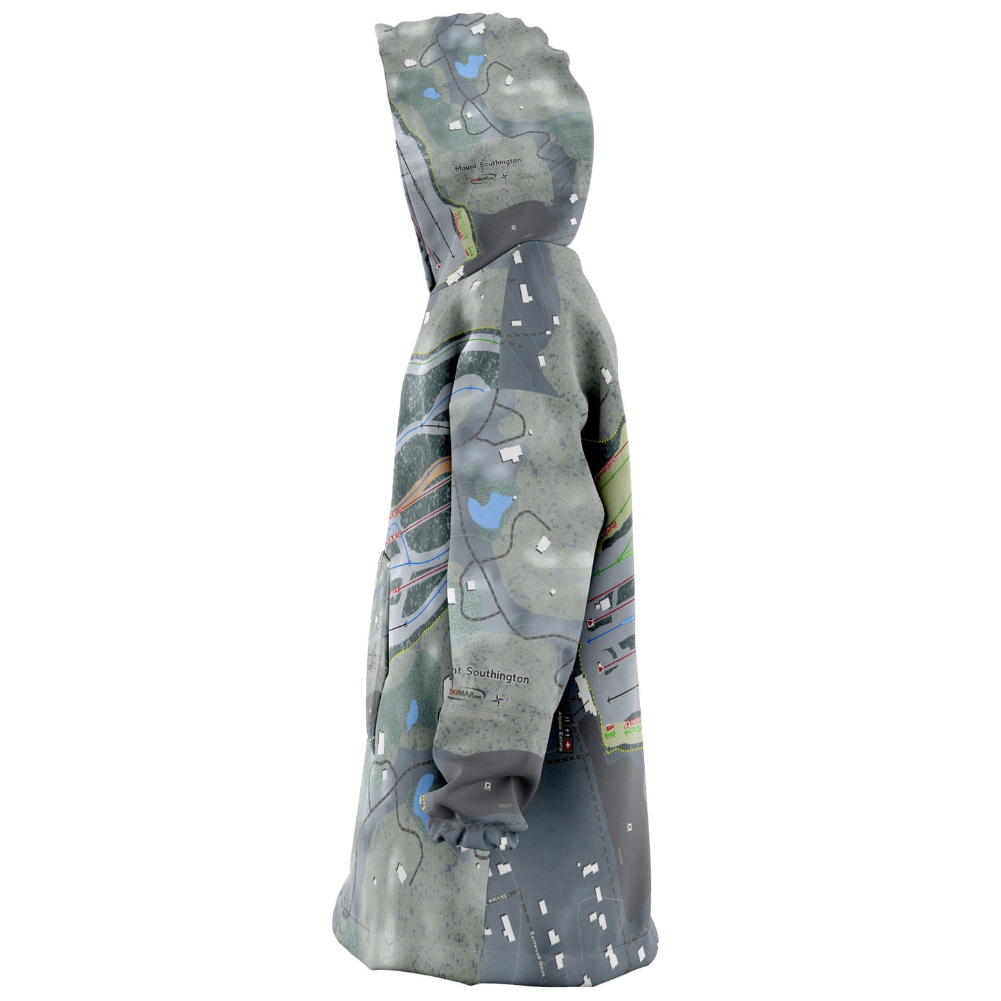 Mount Southington, Connecticut Ski Trail Map - Snug Hoodie