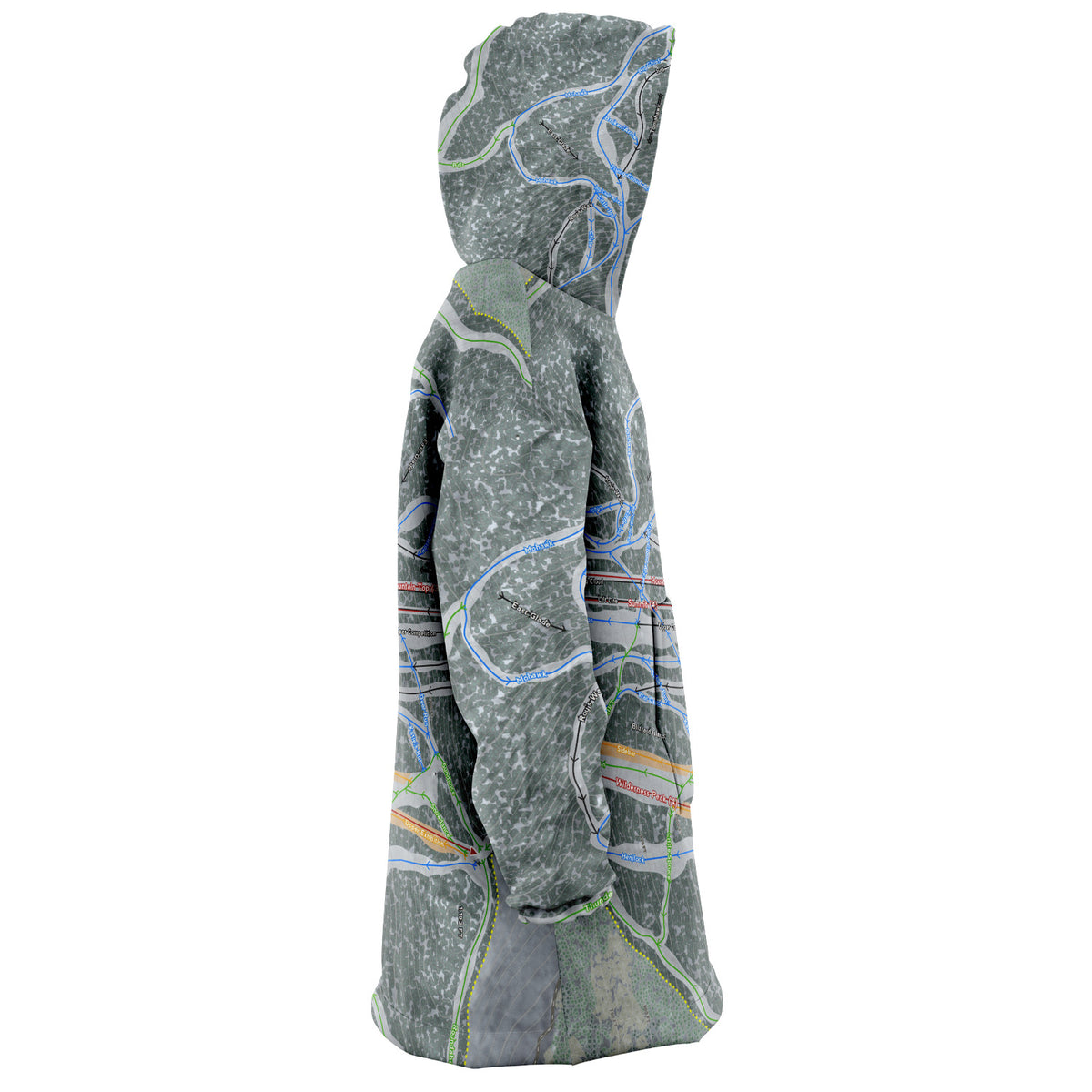 Berkshire East, Massachusetts Ski Trail Map - Snug Hoodie