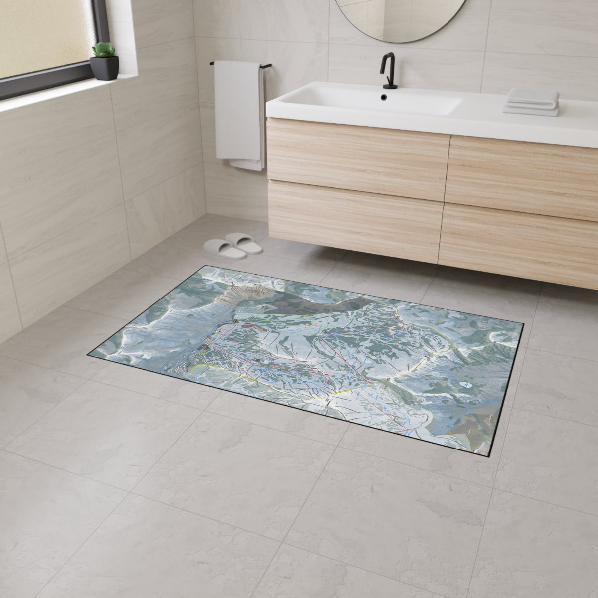 Alta, Utah Ski Resort Map Heavy Duty Floor Mat