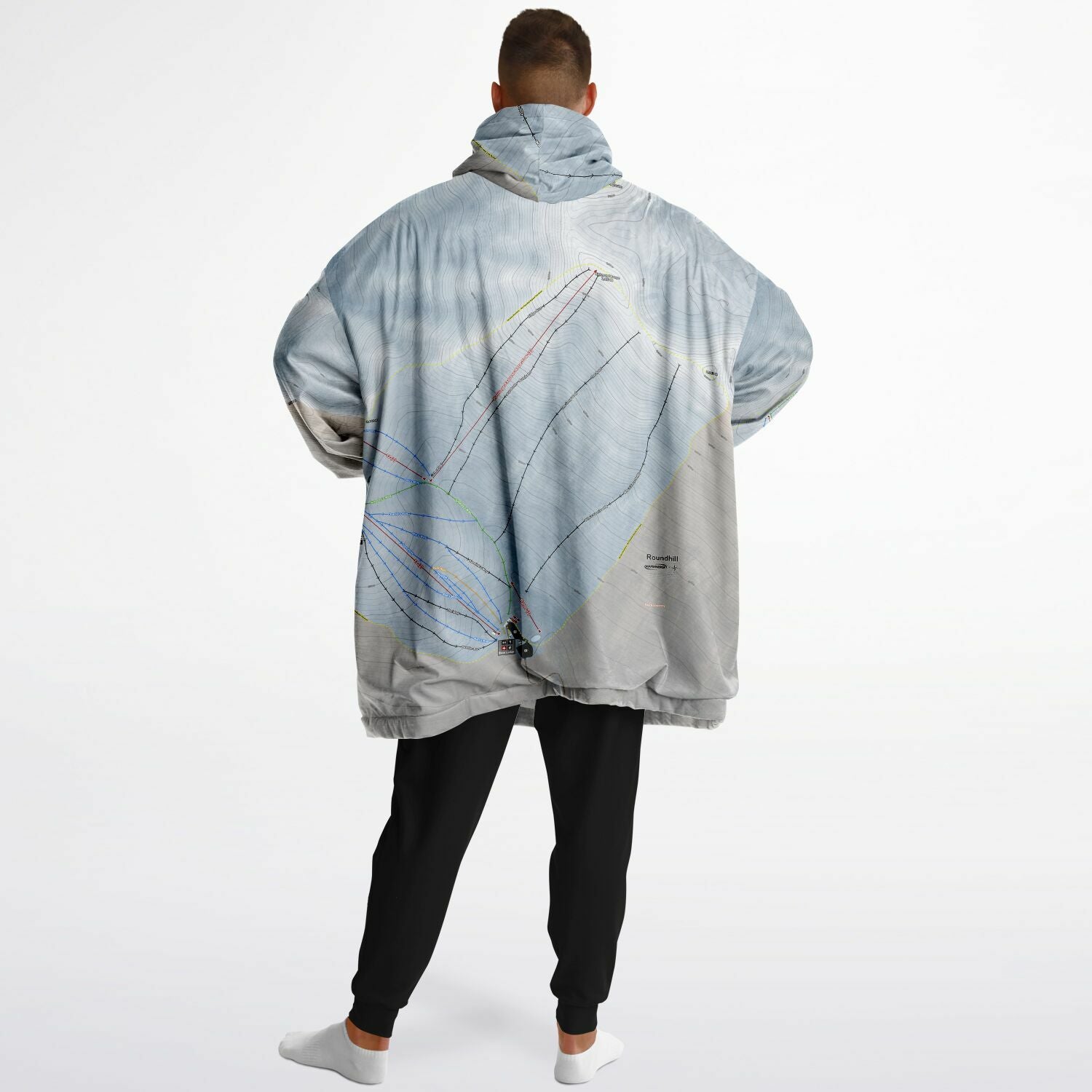 Roundhill, New Zealand Ski Trail Map - Snug Hoodie