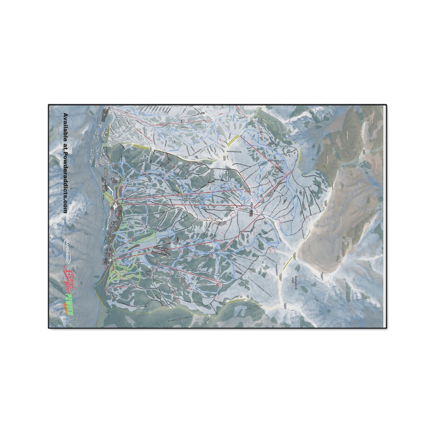 FISHER Snowbird, Utah Ski Resort Map Heavy Duty Floor Mat
