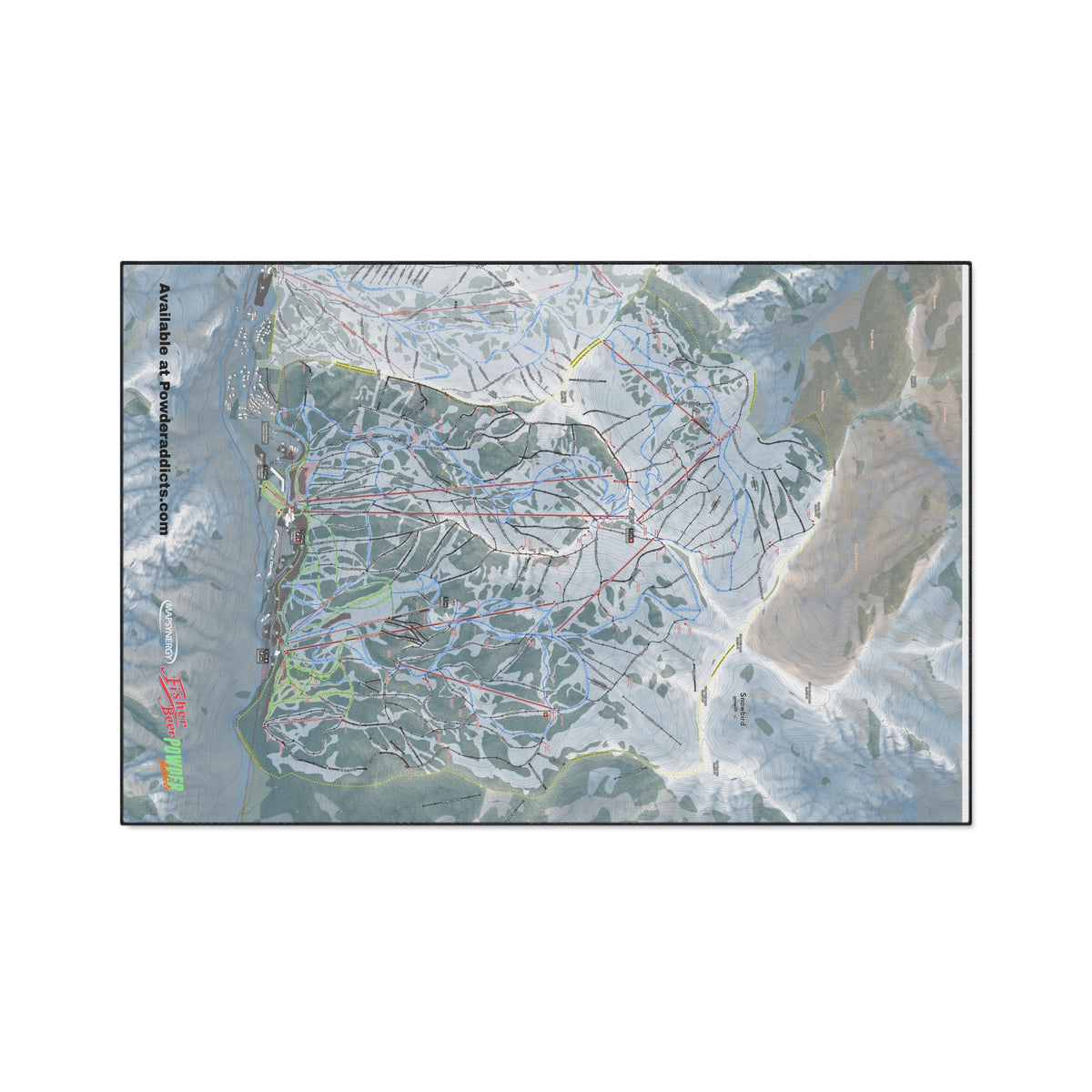 FISHER Snowbird, Utah Ski Resort Map Heavy Duty Floor Mat