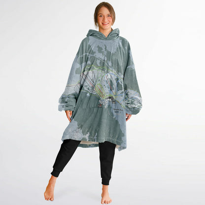 Charlotte Pass, Australia Ski Trail Map - Snug Hoodie - Powderaddicts