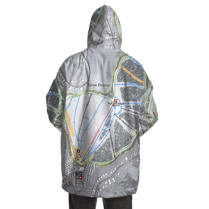 Tahoe Donner, California Ski Trail Map - Snug Hoodie - Powderaddicts