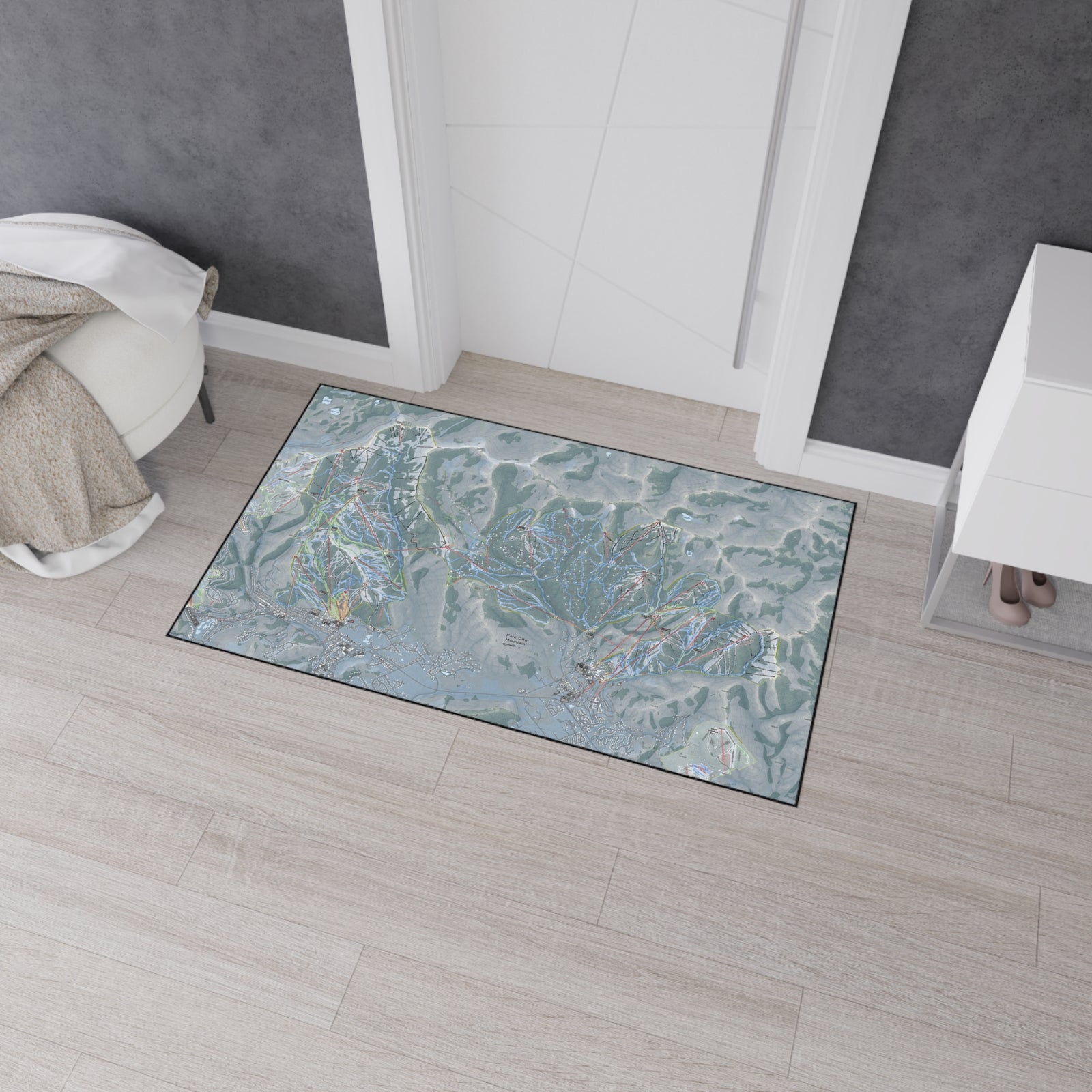 Park City, Utah Ski Resort Map Heavy Duty Floor Mat