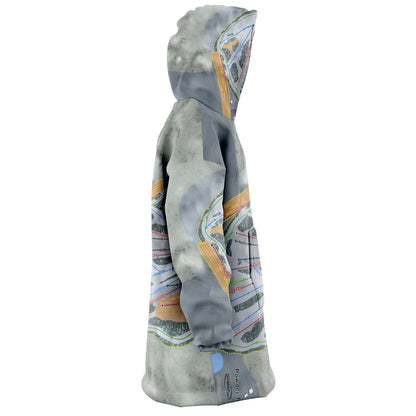Powder Ridge, Minnesota Ski Trail Map Snug Hoodie