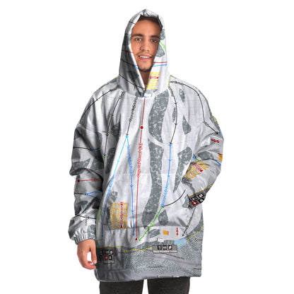Soda Springs, California Ski Trail Map - Snug Hoodie - Powderaddicts