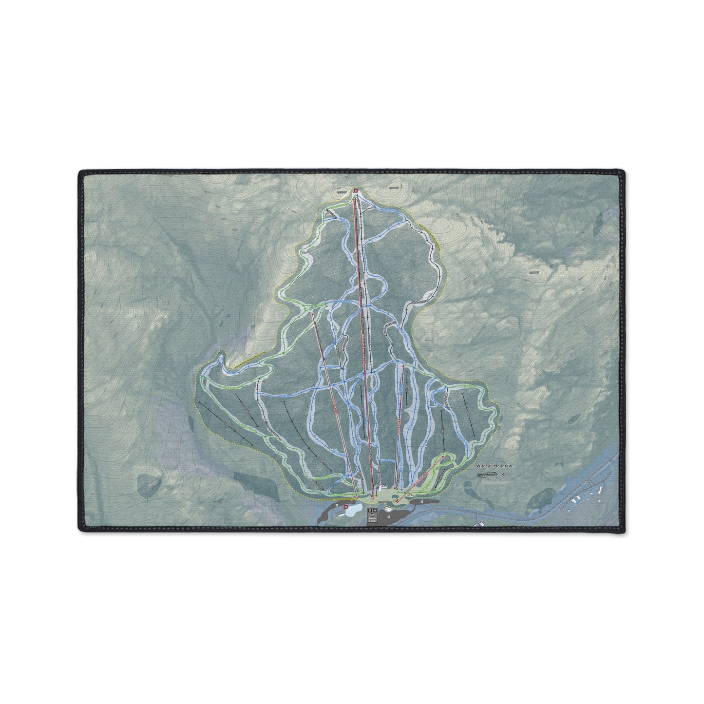 Wildcat Mountain, New Hampshire Ski Resort Map Heavy Duty Floor Mat