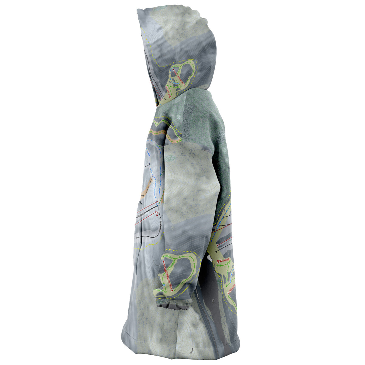 Ski Sundown, Connecticut Ski Trail Map - Snug Hoodie