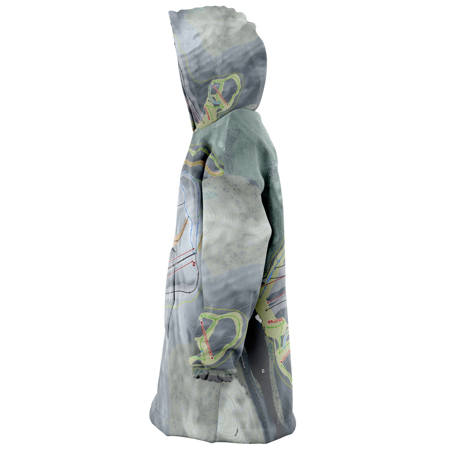 Ski Sundown, Connecticut Ski Trail Map - Snug Hoodie