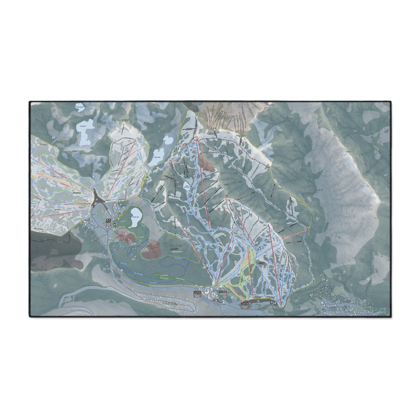 Solitude, Utah Ski Resort Map Heavy Duty Floor Mat