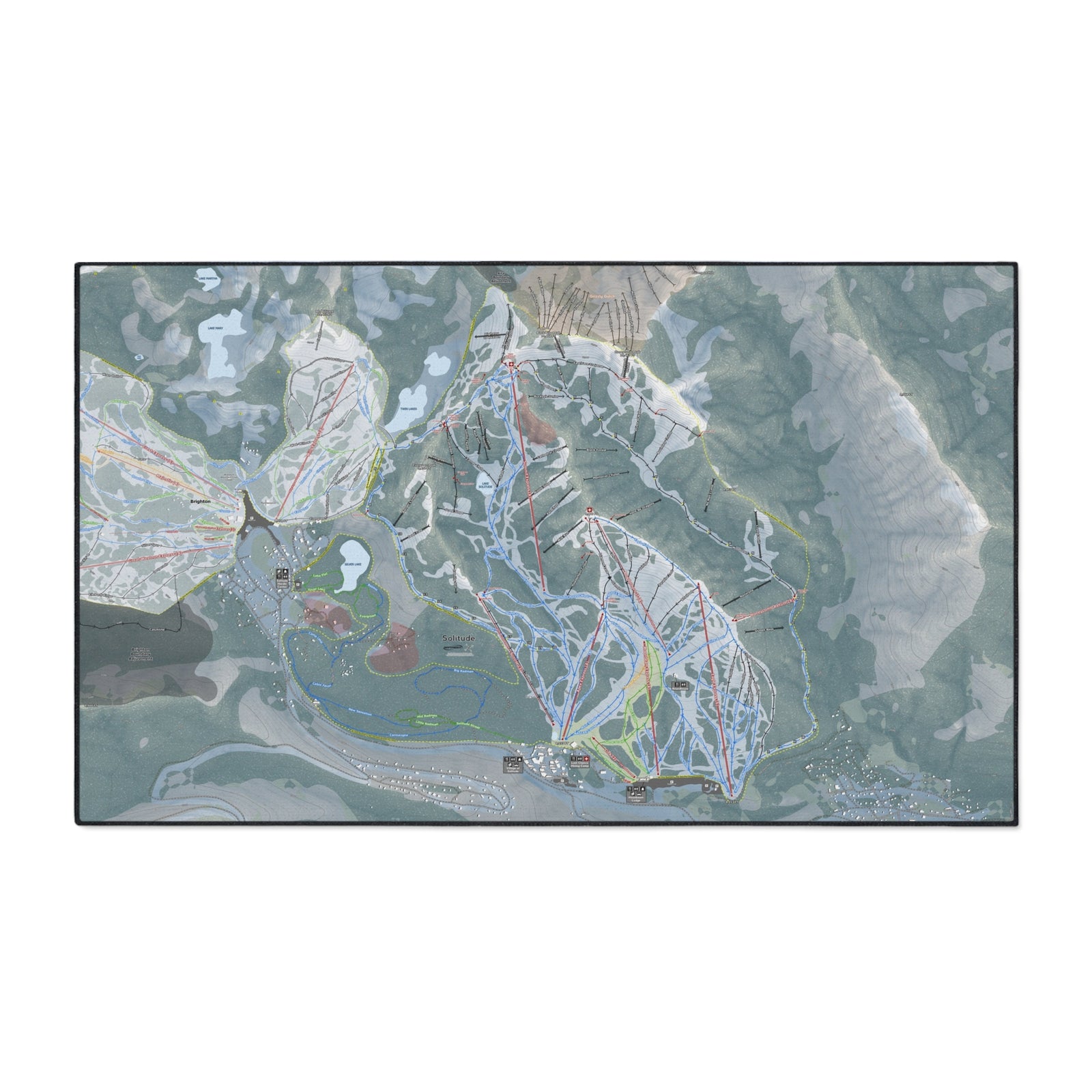 Solitude, Utah Ski Resort Map Heavy Duty Floor Mat