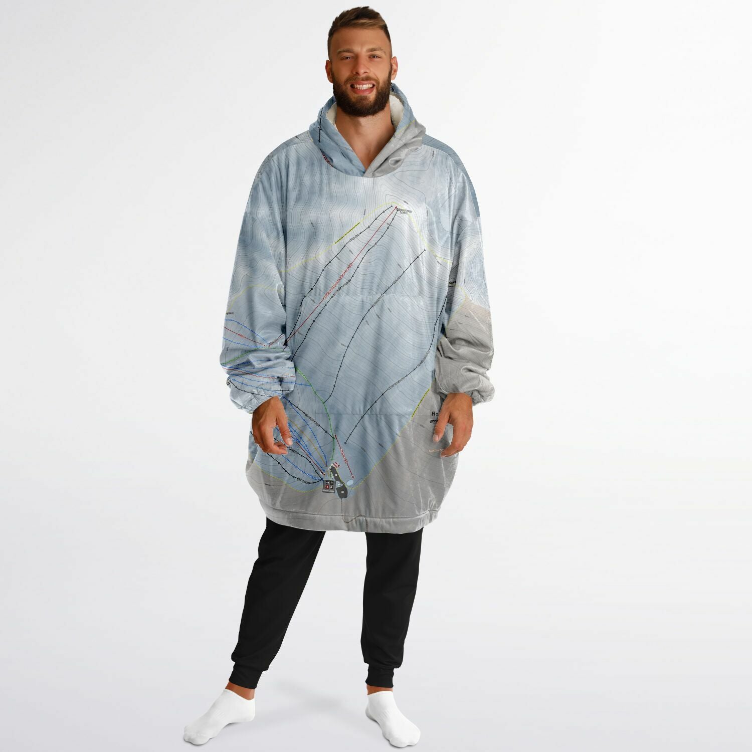 Roundhill, New Zealand Ski Trail Map - Snug Hoodie