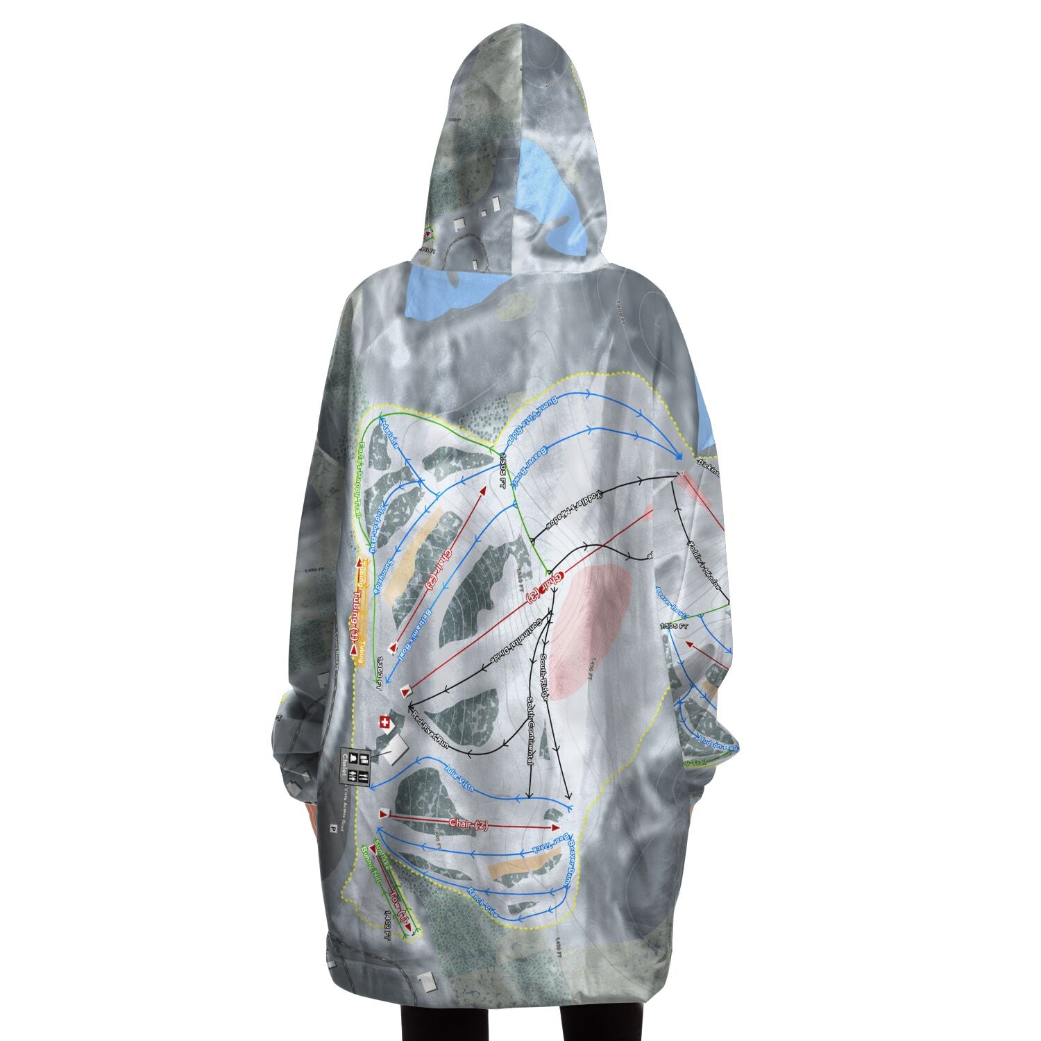 Buena Vista, Minnesota Ski Trail Map Snug Hoodie