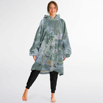 Perisher, Australia Ski Trail Map - Snug Hoodie - Powderaddicts