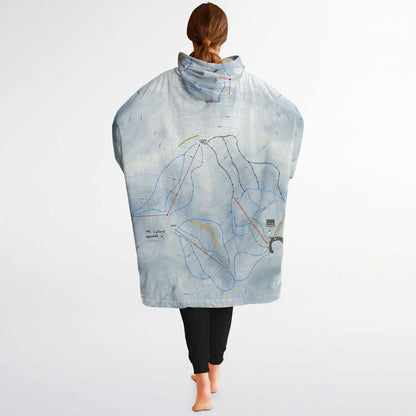 Mt Lyford, New Zealand Ski Trail Map - Snug Hoodie - Powderaddicts