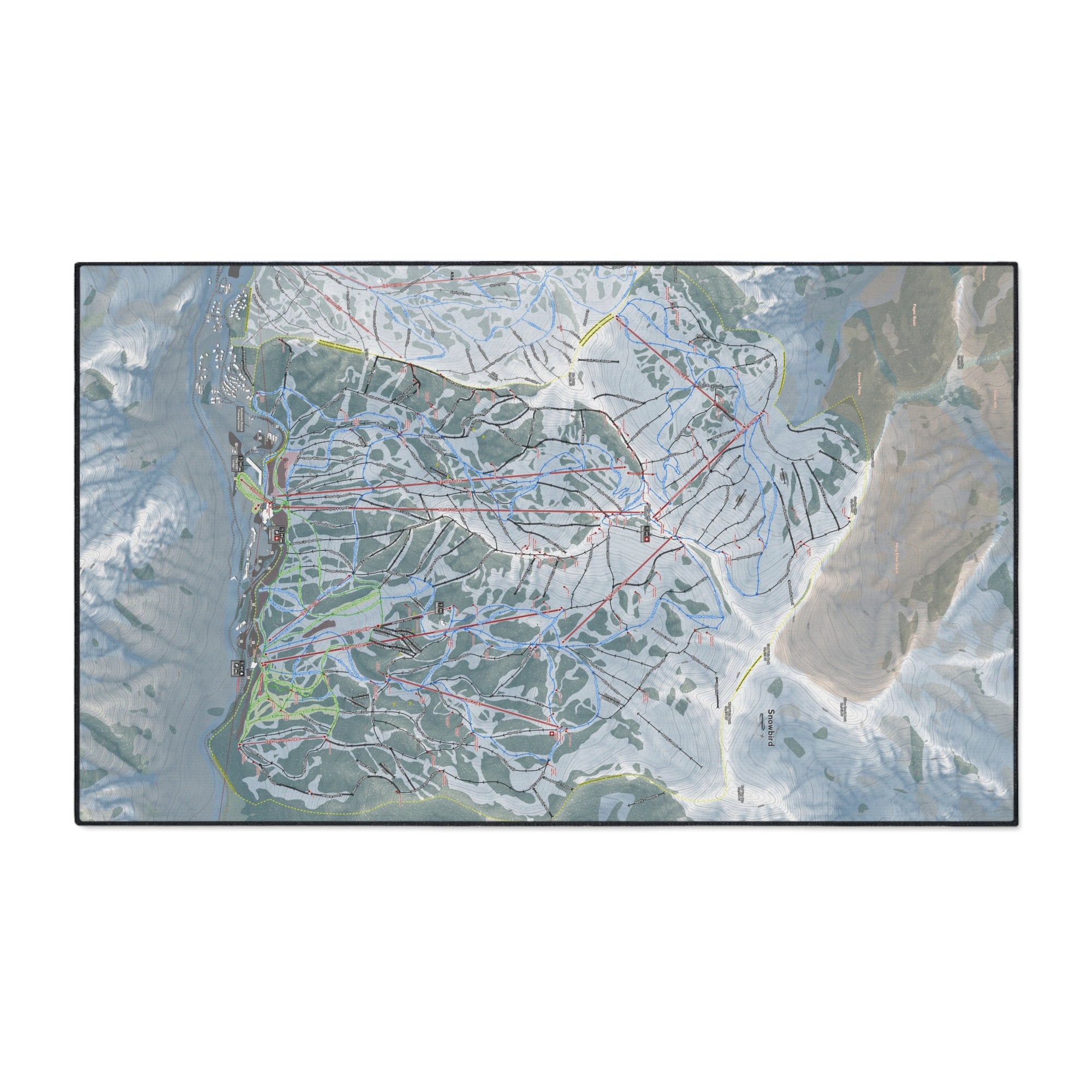 Snowbird, Utah Ski Resort Map Heavy Duty Floor Mat