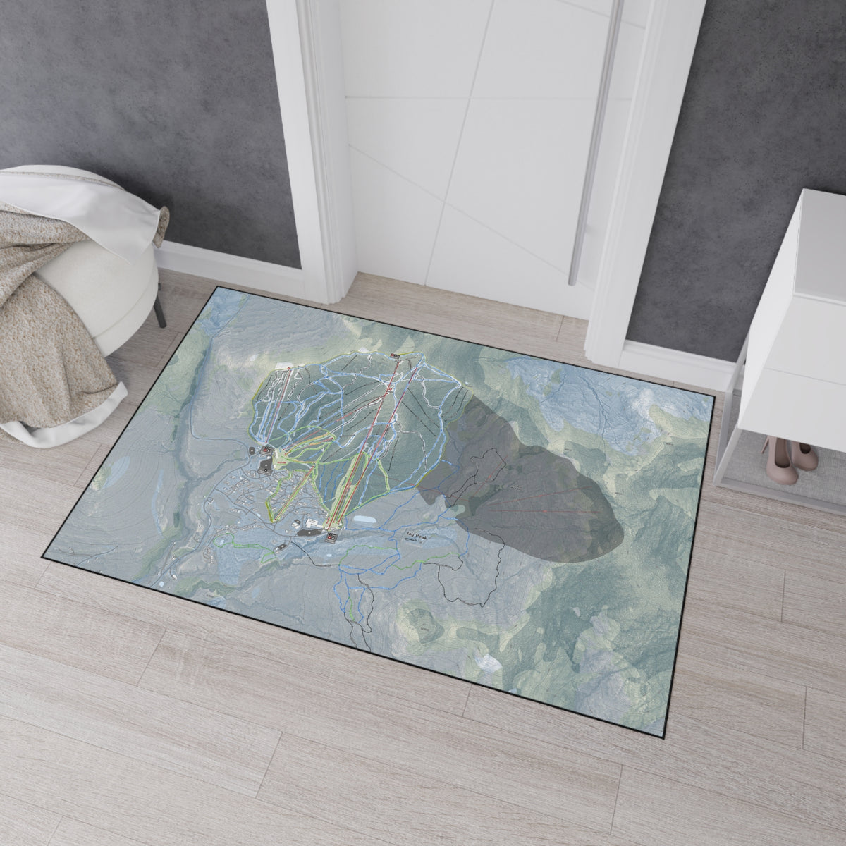Jay Peak, Vermont Ski Resort Map Heavy Duty Floor Mat