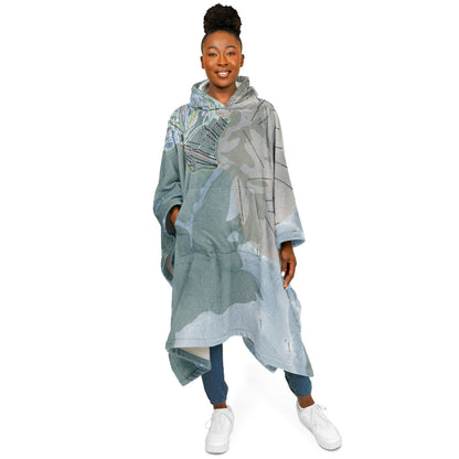 Ski Cooper, Colorado Ski Resort Map Flannel Blanket Poncho