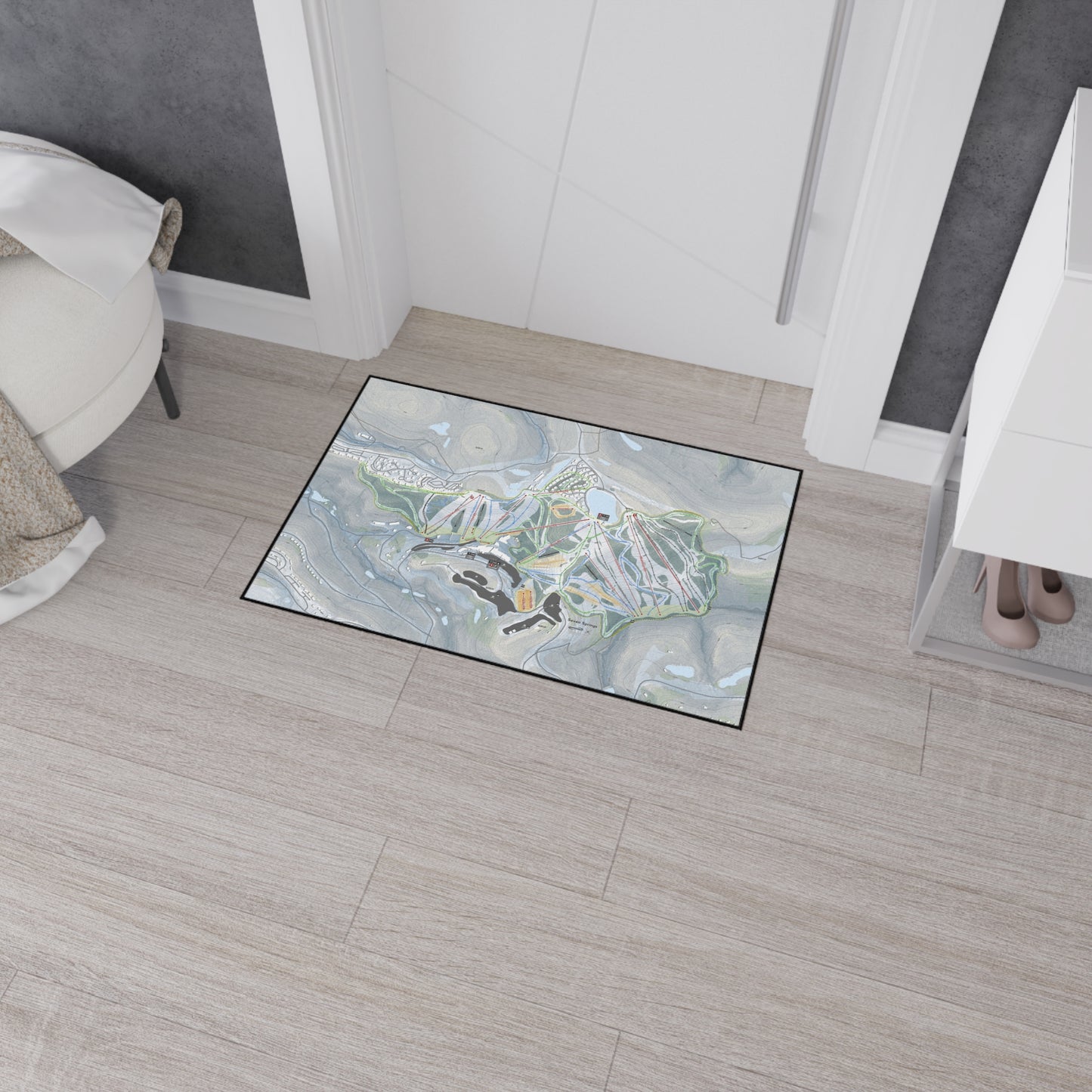 Seven Springs, Pennsylvania Ski Resort Map Heavy Duty Floor Mat