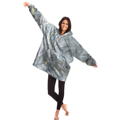 Mt. Spokane, Washington Ski Trail Map - Snug Hoodie