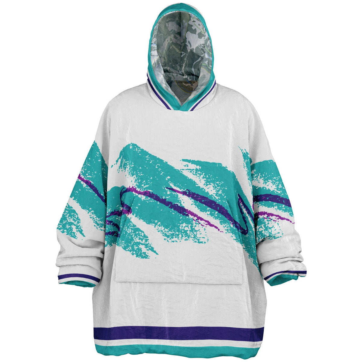 Powder Mountain, Utah Ski Resort Map Reversible Snug Hoodie