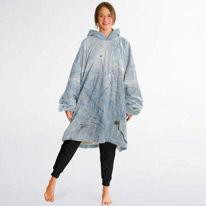 Mt Dobson, New Zealand Ski Trail Map - Snug Hoodie - Powderaddicts