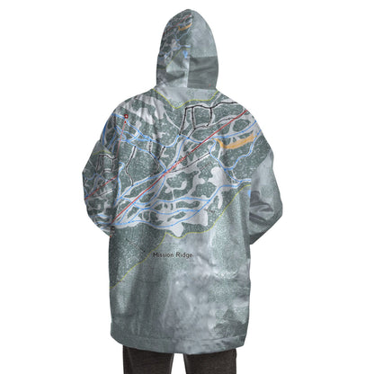 Mission Ridge, Washington Ski Trail Map - Snug Hoodie - Powderaddicts