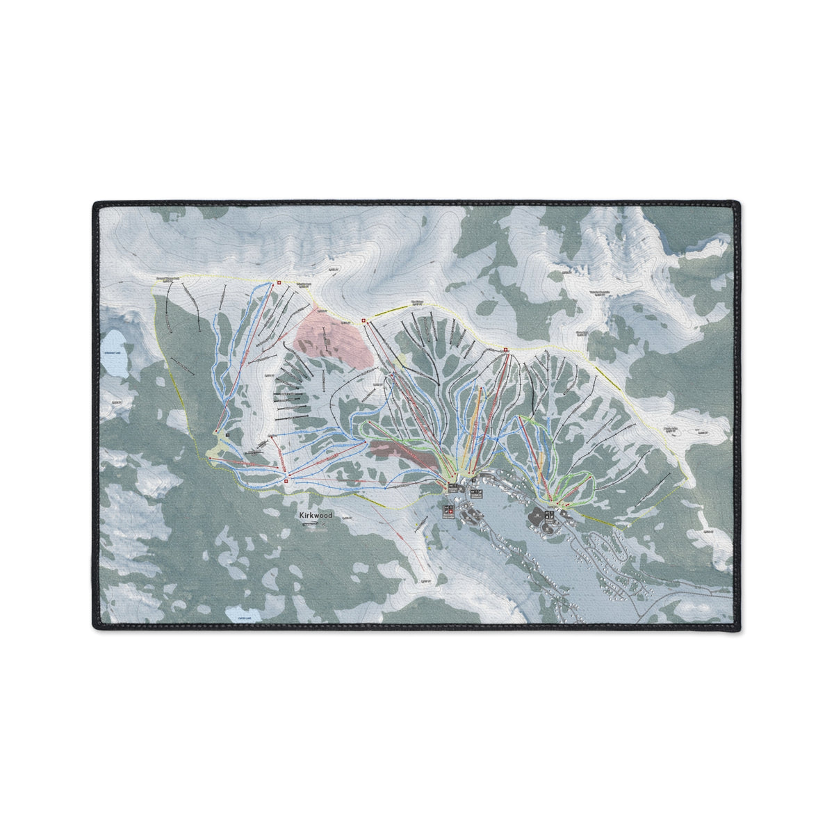 Kirkwood, California Ski Resort Map Heavy Duty Floor Mat