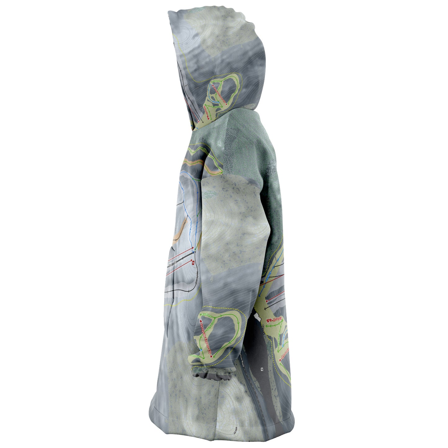 Ski Sundown, Connecticut Ski Trail Map - Snug Hoodie