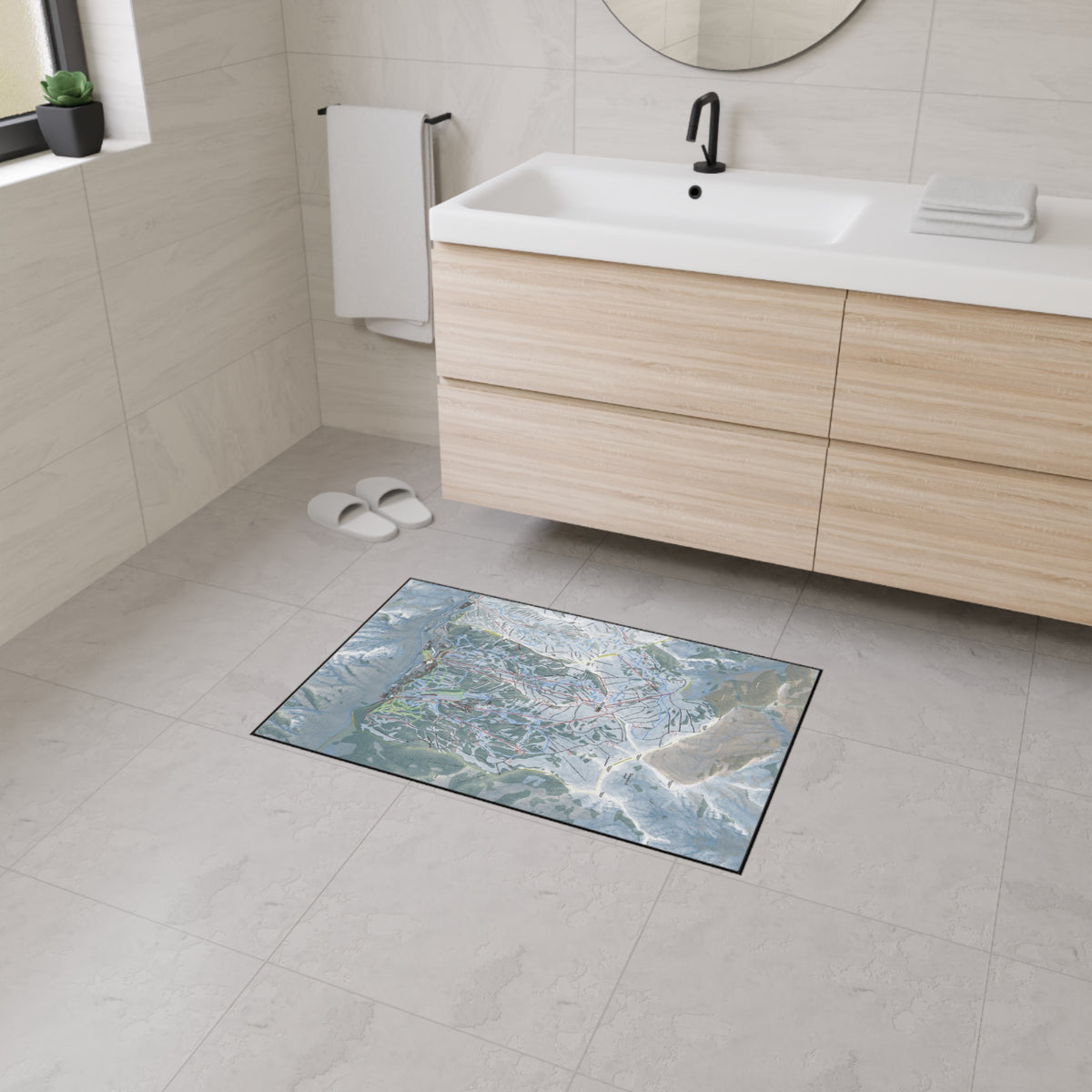 Snowbird, Utah Ski Resort Map Heavy Duty Floor Mat