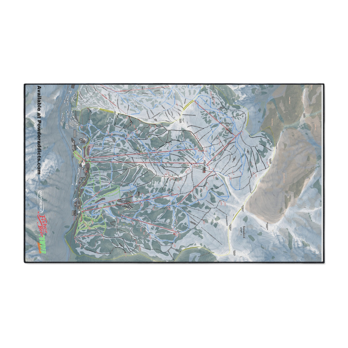 FISHER Snowbird, Utah Ski Resort Map Heavy Duty Floor Mat