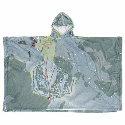 Granby Ranch, Colorado Ski Resort Map Flannel Blanket Poncho