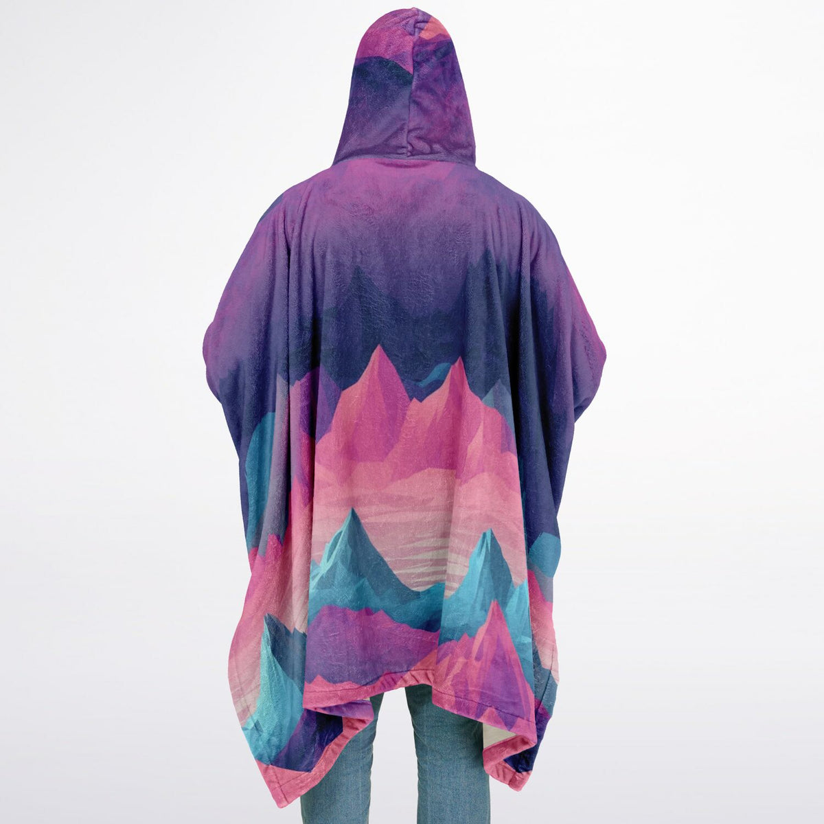 Towering Mountain, Flannel Blanket Poncho