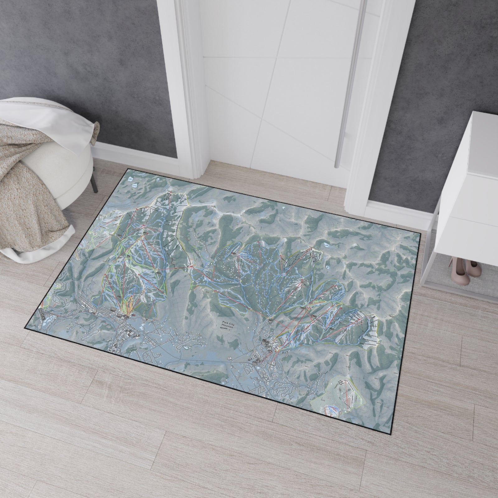 Park City, Utah Ski Resort Map Heavy Duty Floor Mat