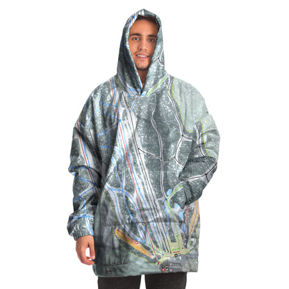 Bigrock Mountain, Maine Ski Trail Map - Snug Hoodie