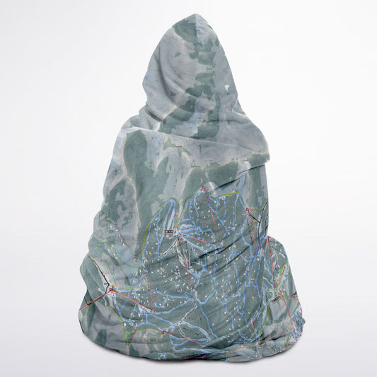 Park City, Utah Ski Trail Map - Youth Hooded Blanket